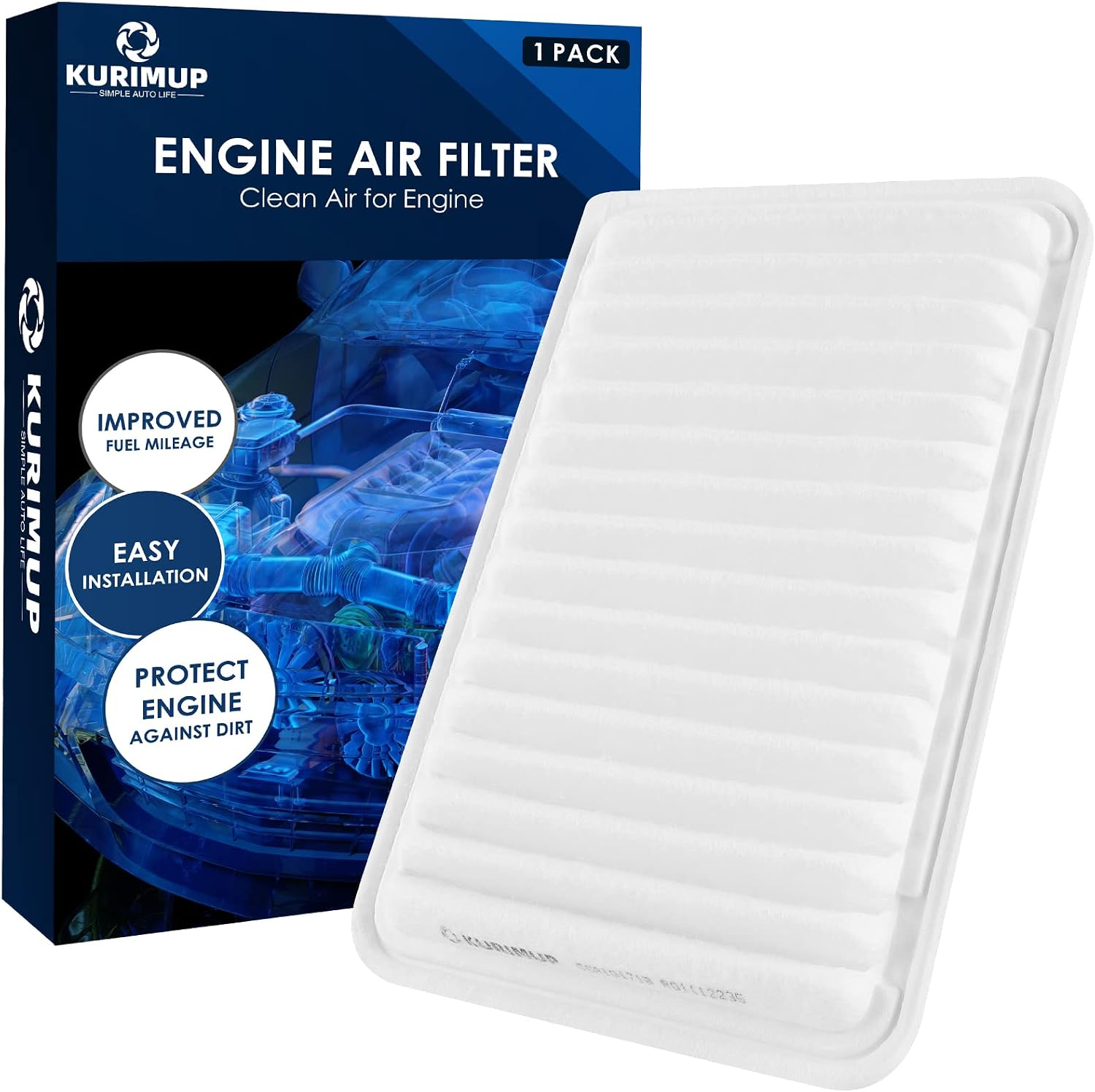 CA10171 Replacement Engine Air Filter, Efficient Filtration Offers 99% Air Purification, Fit for Camry L4 Gas Only (2007-2017) and Venza L4(2009-2015),Not for Hybrid Model.