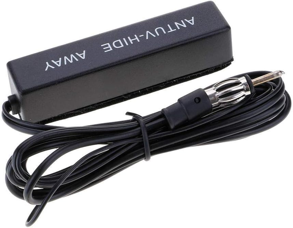Universal Hidden Amplified AM/FM Car Antenna Kit – 12V Compatible with Cars, Motorcycles, Boats, Rvs & Golf Carts, 77 Inch Cable, Adhesive Mount