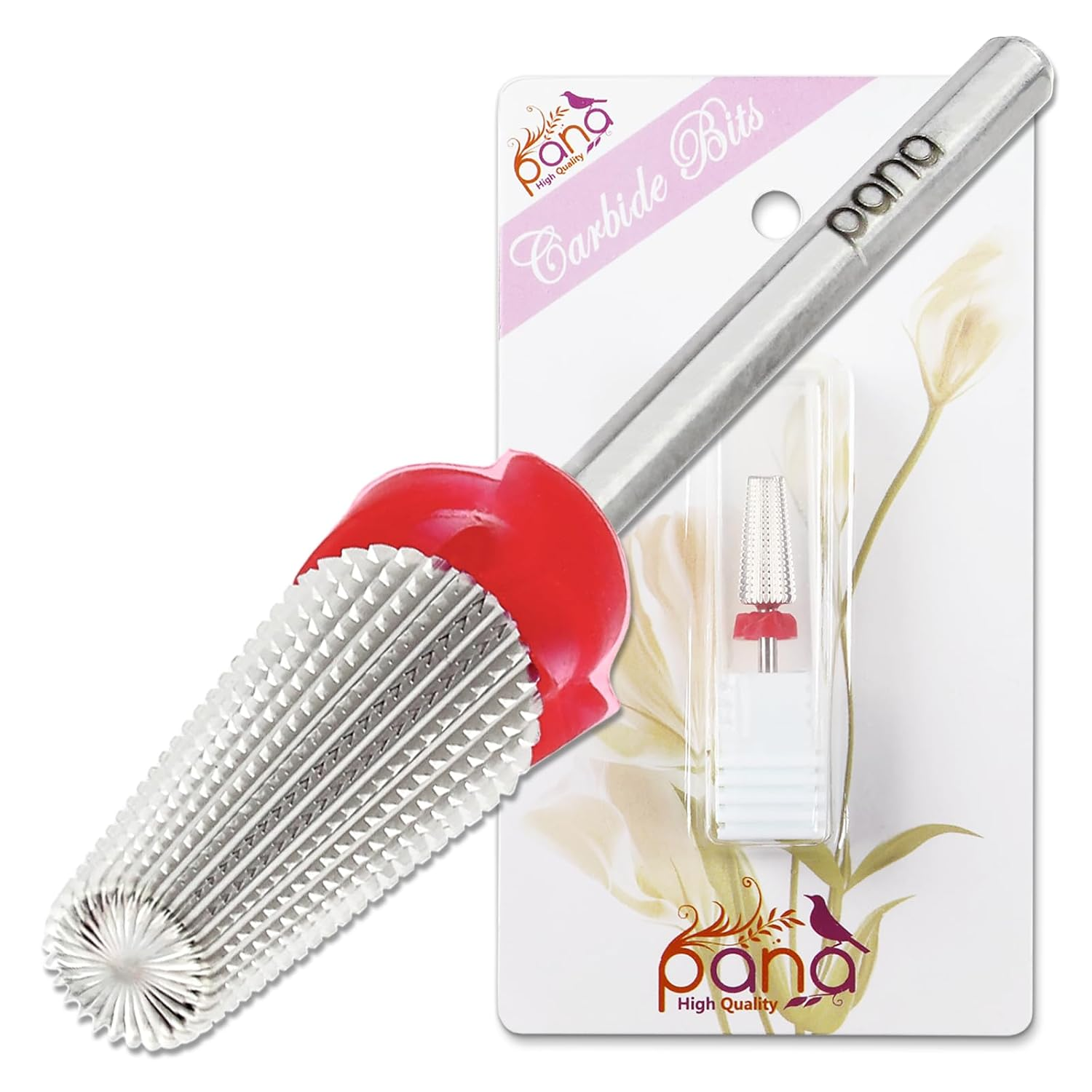 PANA Nail Carbide 5 in 1 Bit - Two Way Rotate Use for Both Left and Right Handed - Fast Remove Acrylic or Hard Gel - 3/32