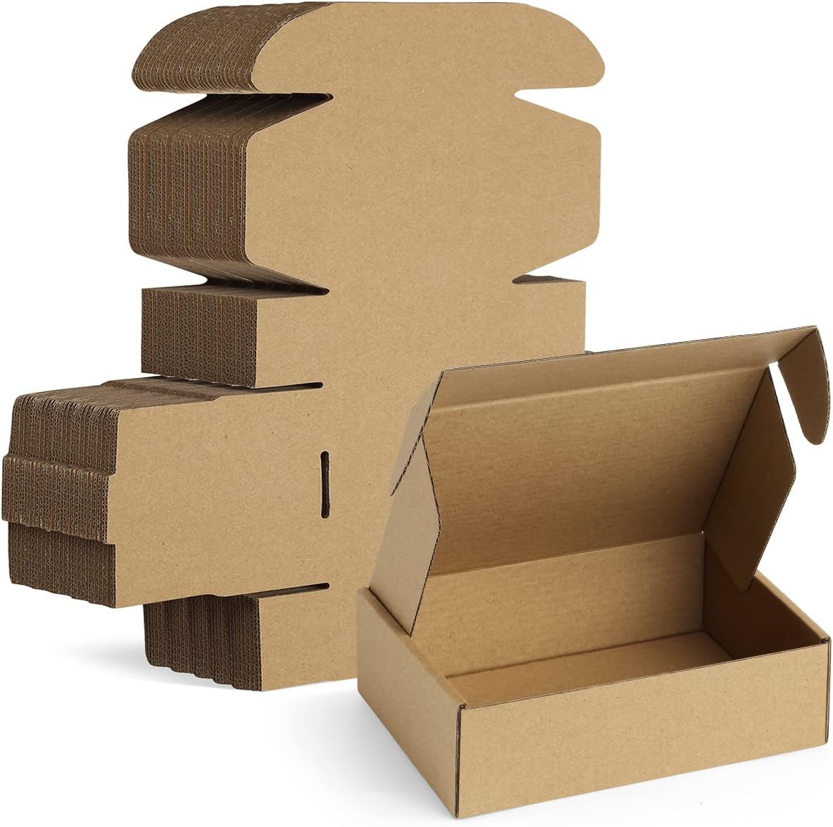 7X5X2 Small Mailing Boxes - 25 Pack Brown Shipping Boxes for Small Business, Corrugated Cardboard Mailer Boxes for Packaging, Bulk