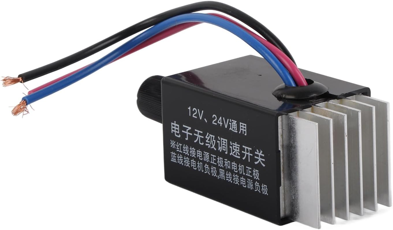 Universal 12V/24V DC Rheostat Marine, DC Motor Speed Controller for Adjusting Speed of Automobile Fan Heater Defroster Fans