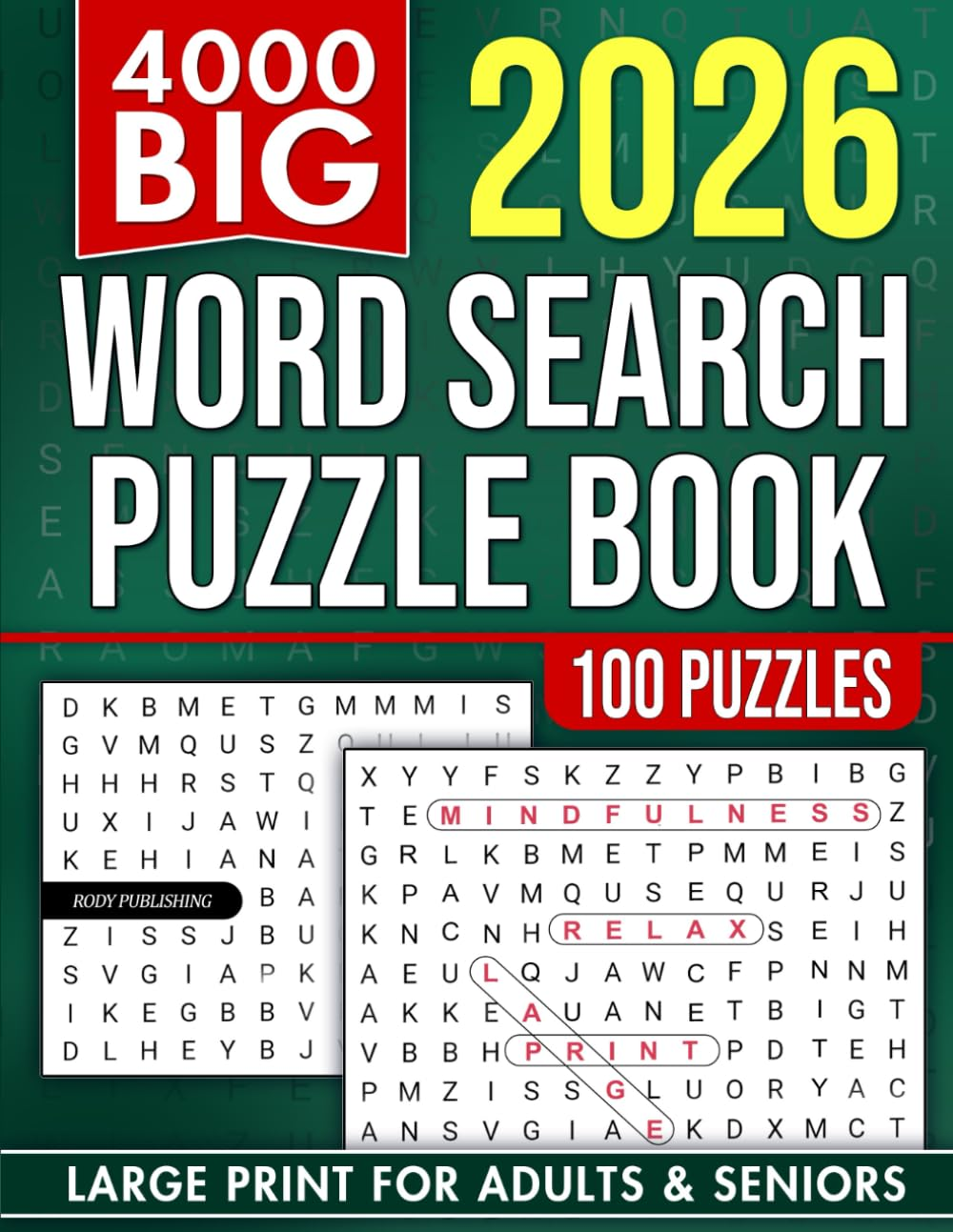 4000 Big Word Search Book for Adults and Seniors with 100 Puzzles: Large Print Wordfind to Sharpen Focus, Boost Vocabulary & Relax (The Perfect Gift for Puzzle Lovers) (Gifts for Men & Women)