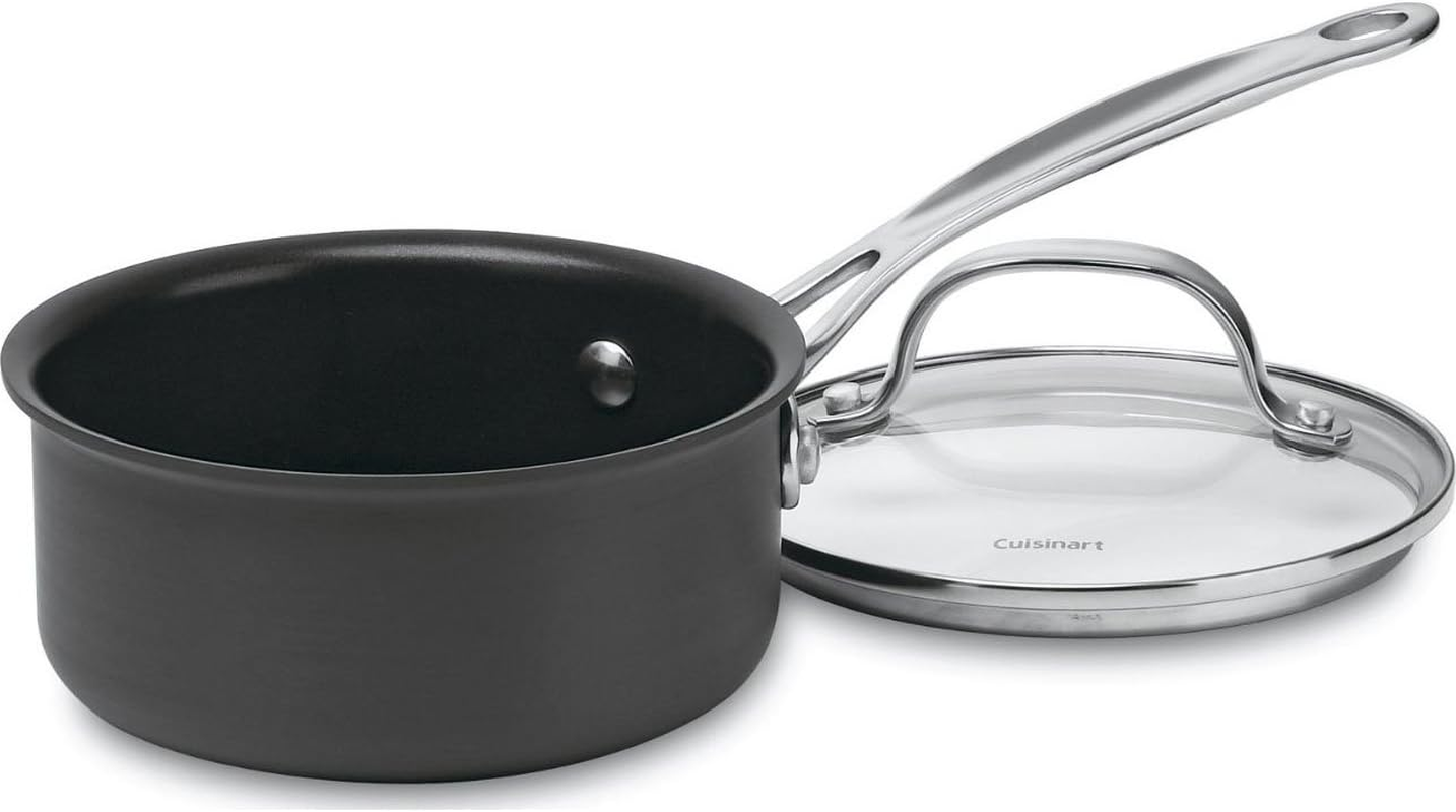 1-Quart Saucepan, Chef'S Classic Nonstick Hard Anodized Saucepan W/Cover, 619-14