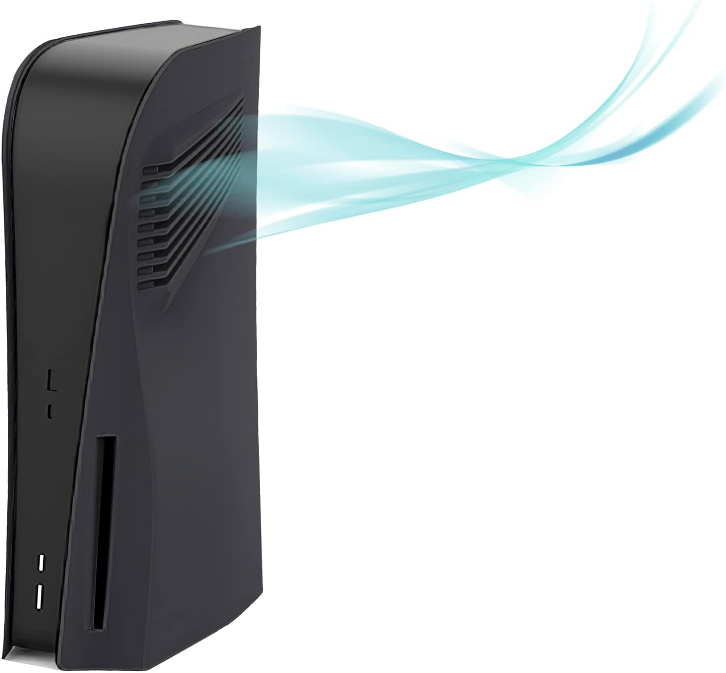 Disc Edition Face Plates with Cooling Vents Cover Skins Shell Panels for PS5 Console, Accessories for Playstation 5 Protective Shell Replacement Faceplate (Black)