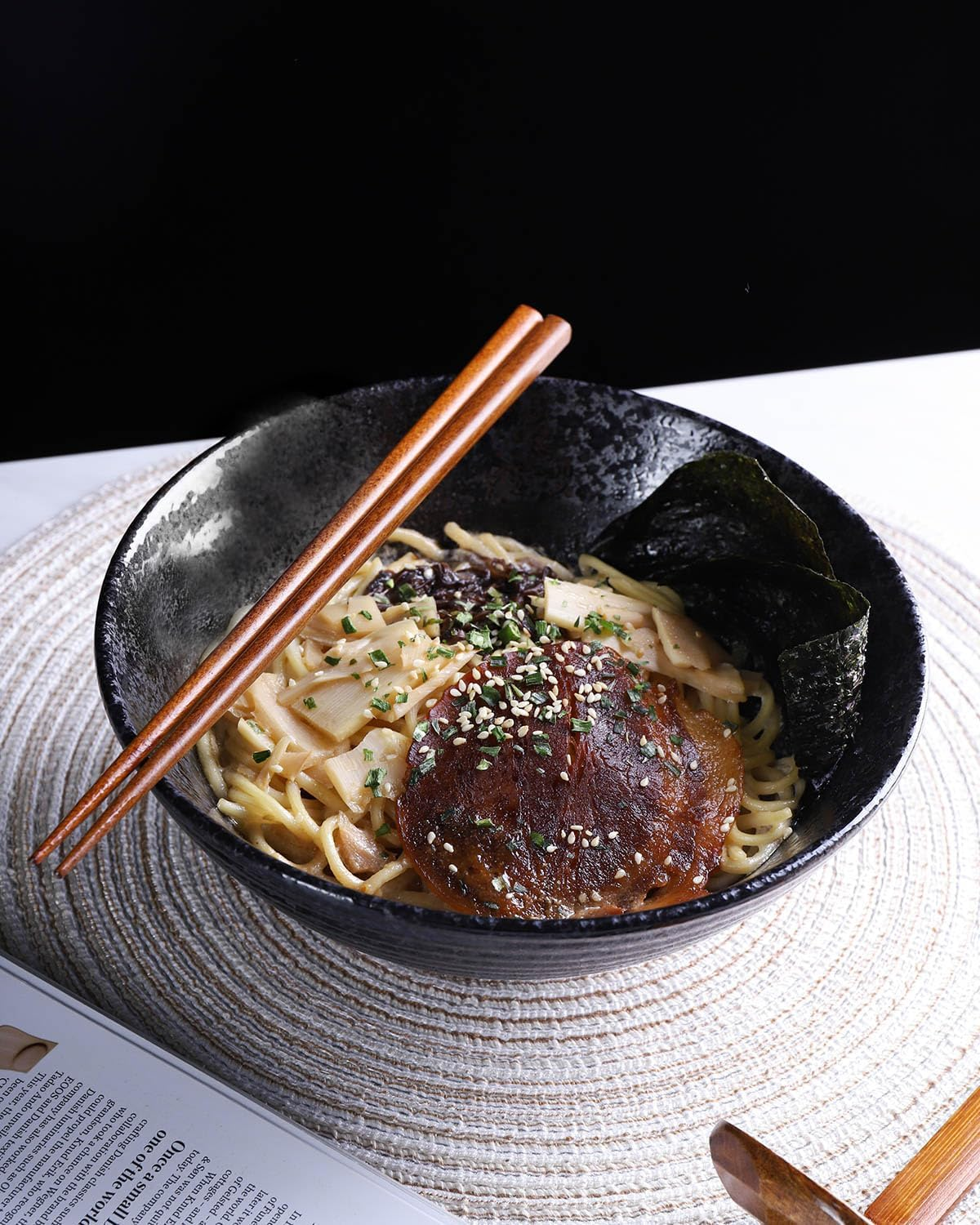 Kanwone Ceramic Japanese Ramen Bowl Set, Soup Bowls - 60 Ounce, with Matching... - Picture 9 of 14