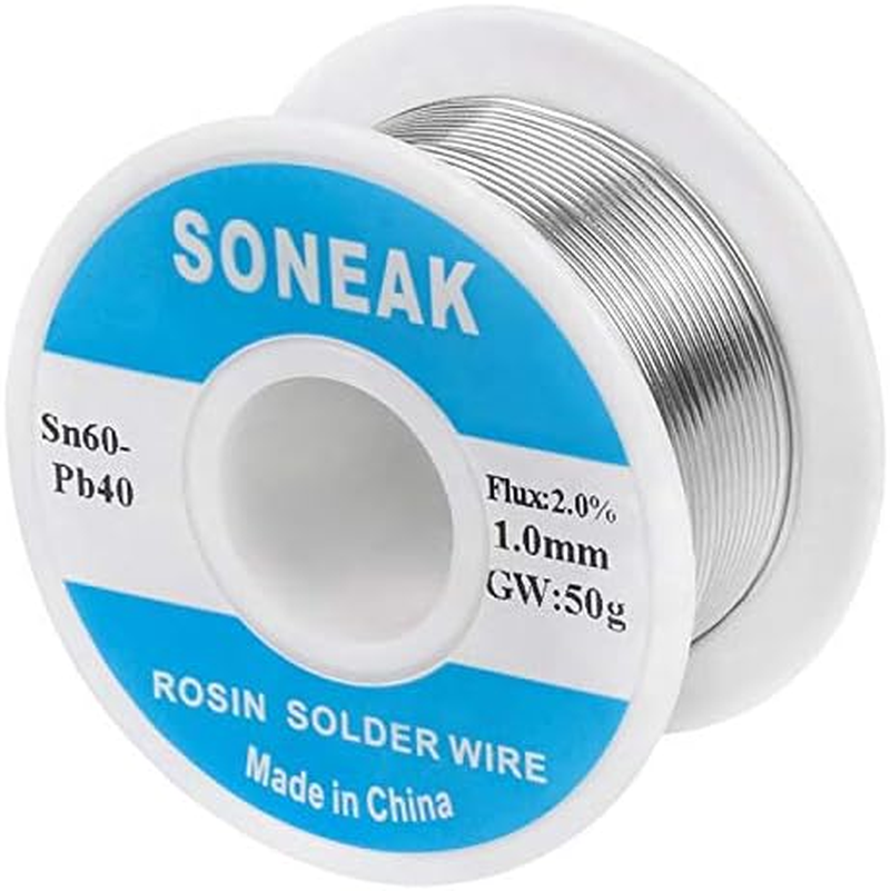 60/40 Tin Lead Solder with Rosin Core for Electrical Soldering 1.0Mm 50G