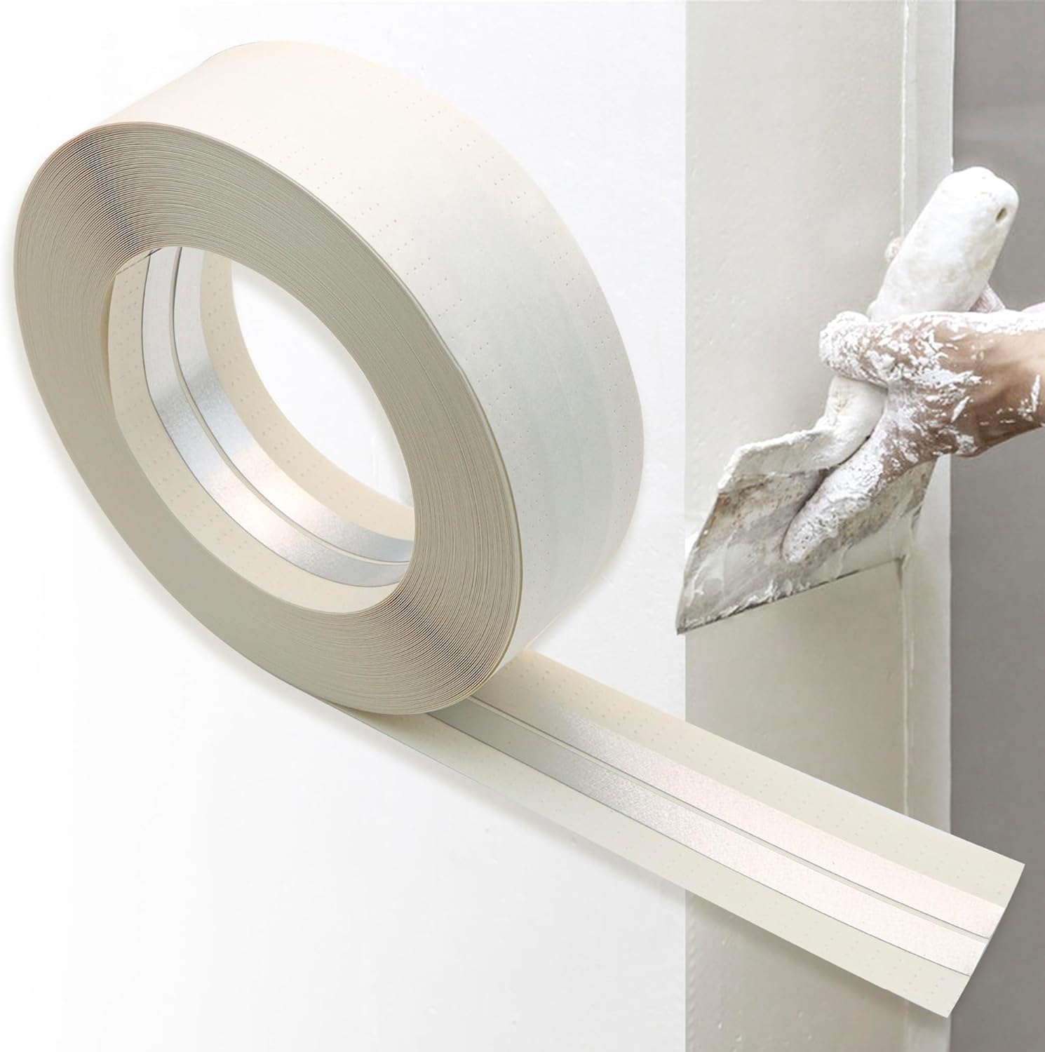 Reinforced Drywall Corner Tape - 100 Ft Roll for Easy Repairs