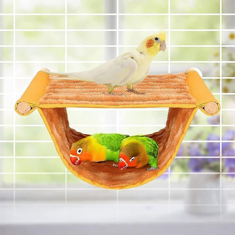 AIMALL Soft Plush Bird Nest Bed Double-Deck Hanging Hammock for Parrots and B... - Picture 9 of 12
