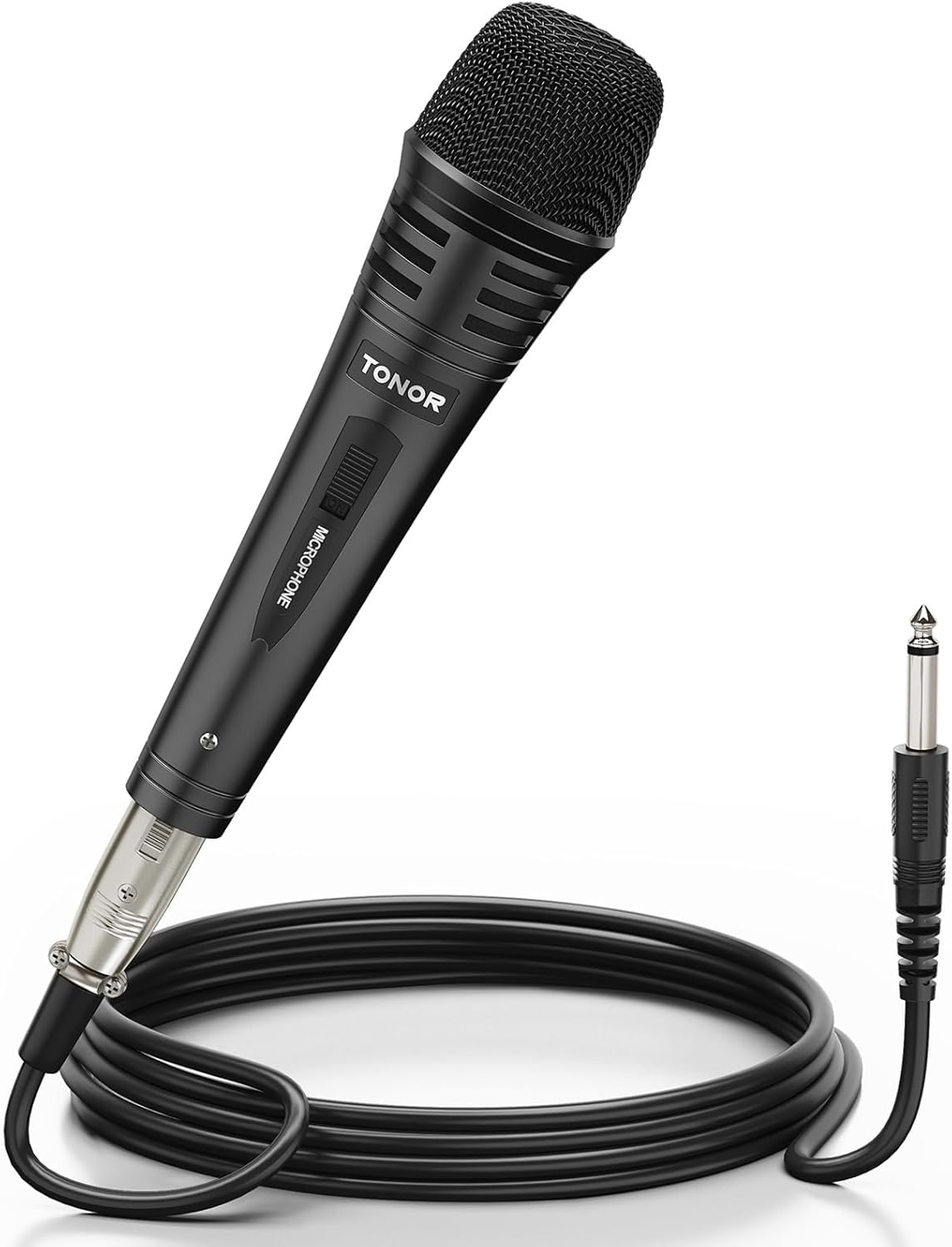 Dynamic Karaoke Microphone for Singing with 4.5m XLR Cable, Metal Handheld Mic Compatible with Karaoke Machine/Speaker/Amp/Mixer for Karaoke Singing, Speech, Wedding, Stage and Outdoor Activity