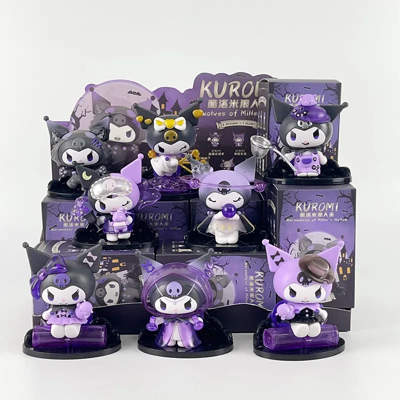 Sanrio Kuromi Blind Box Werewolf Kill Series Model Doll Desktop Ornament Female Birthday Gift Doll Toy