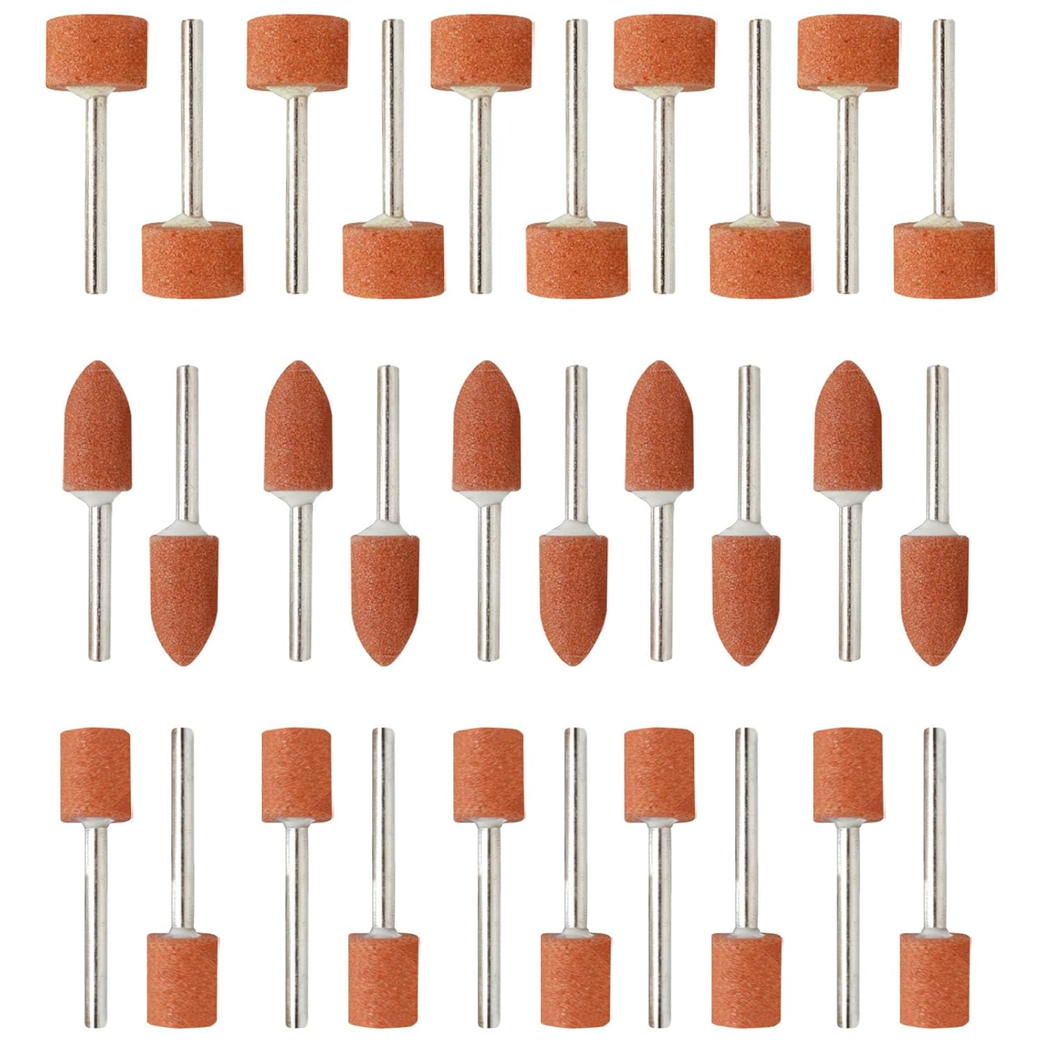 30Pcs Sanding Bits for Dremel Rotary Tool Grinding Stones Sanding Drill Bits wit