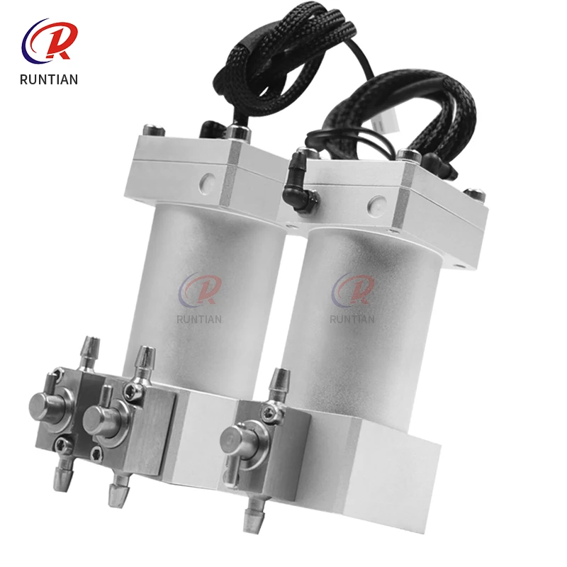 43x43x93 39x39x100mm Single Valve double Valve Metal Ink Tank for uv Printer Silver aluminum Ink Cartridge Ink Bottle