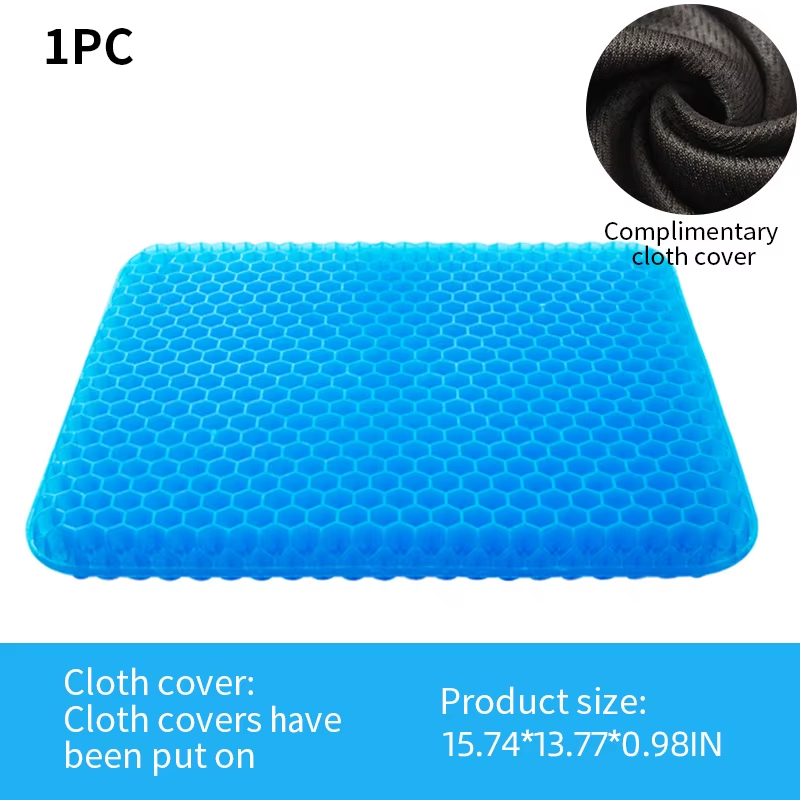 Car Gel Seat Cushion 3D Honeycomb Cool Breathable Cool Seat Cushion Car Home Office Chair Seat Cushion Car Upholstery
