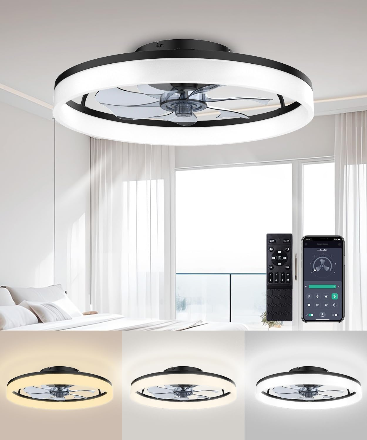 Ceiling Fans with Lights and Remote, 20