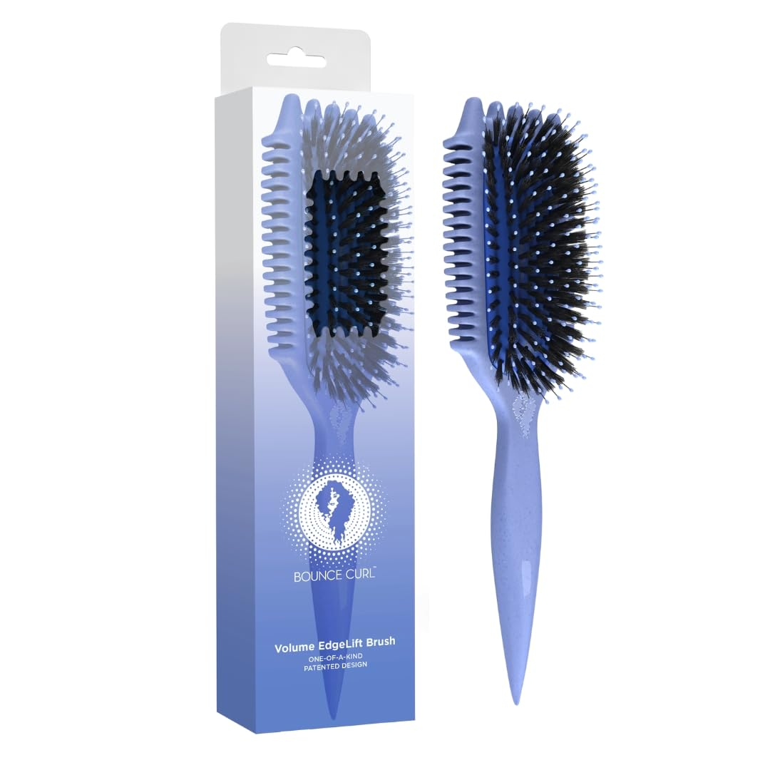 Volume Edgelift Brush, 5-In-1 Tool for Volumized, Defined Curls, Waves & Coils - Blue