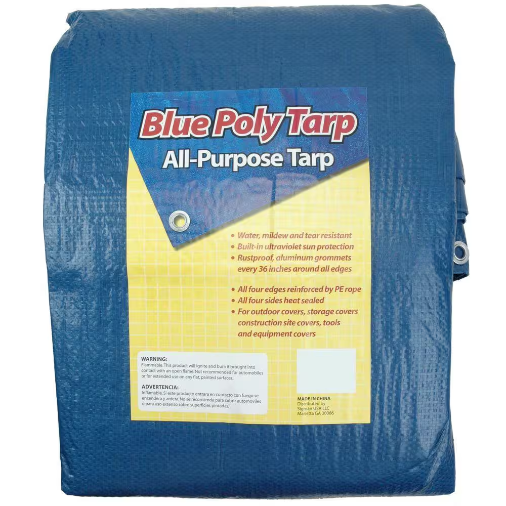 12 Ft. X 16 Ft. Blue Tarp