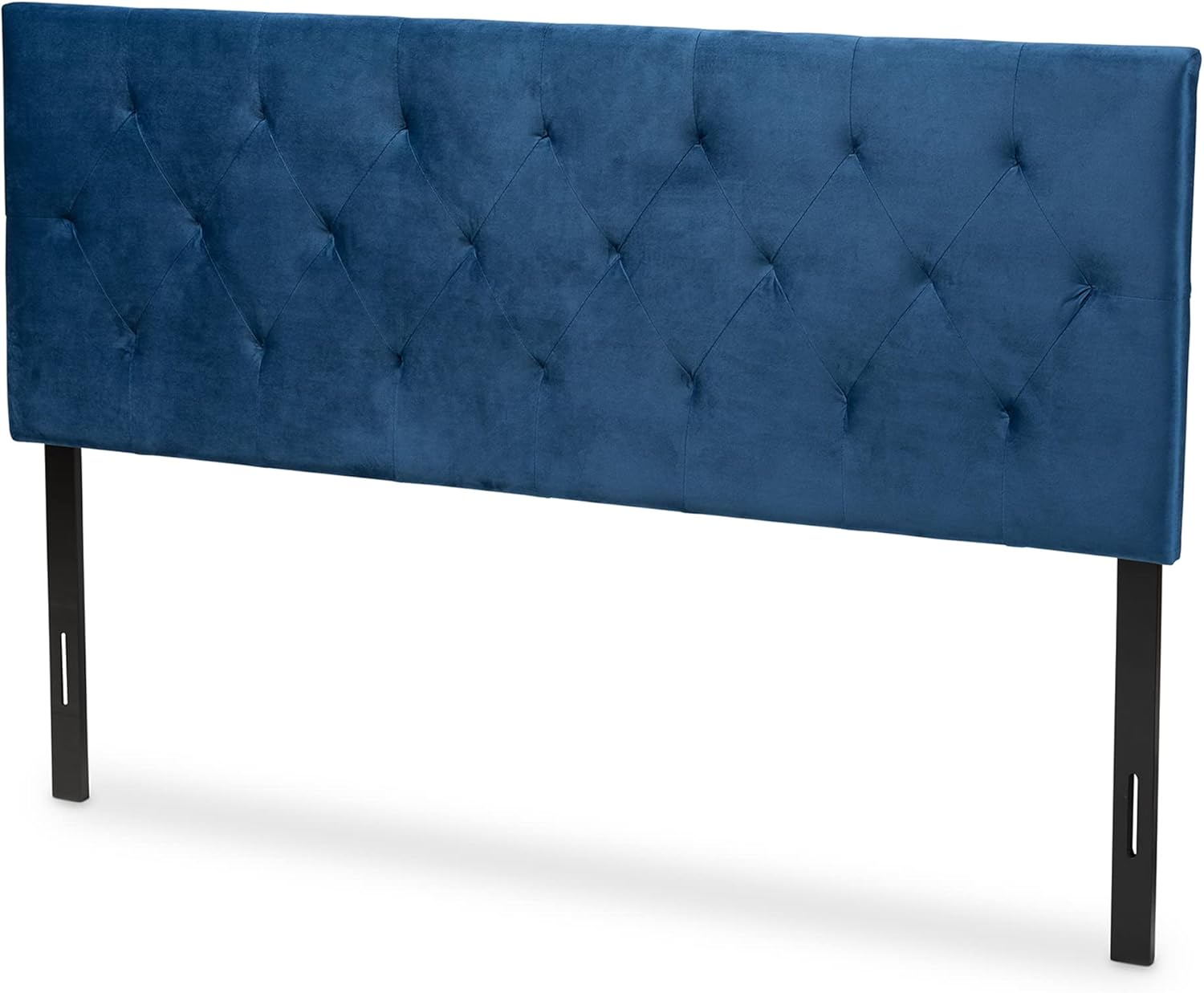 Felix Modern and Contemporary Navy Blue Velvet Fabric Upholstered King Size Headboard