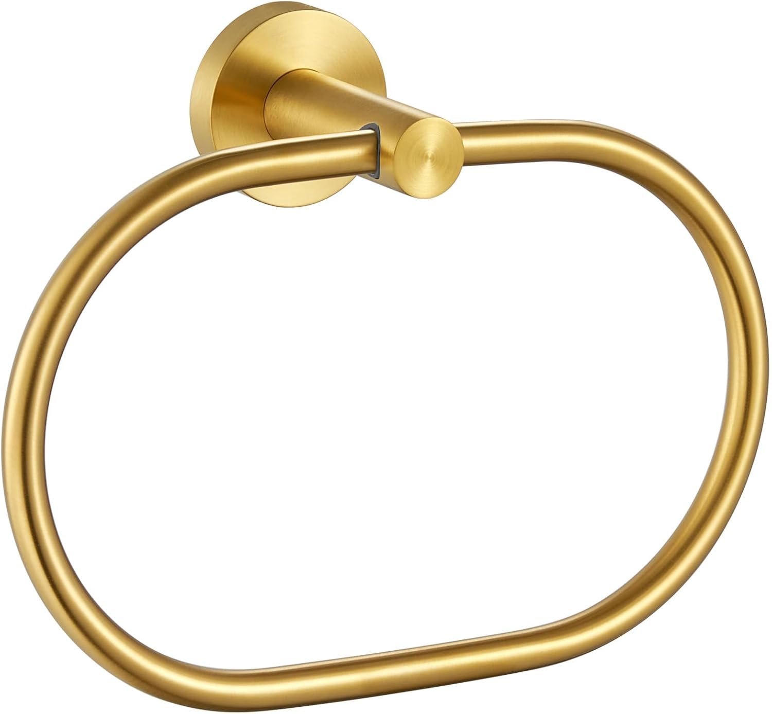 Brushed Gold Towel Ring, SUS 304 Stainless Steel Hand Towel Holder for Bathroom Wall Mount, Oval Shape