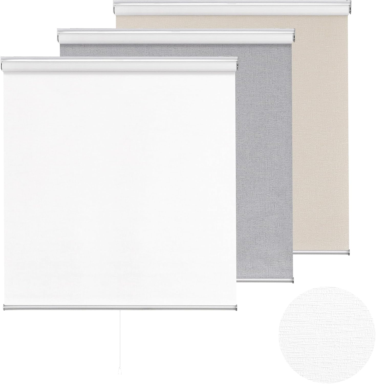 Estor enrollable opaco sin cordon con aislamiento termico proteccion UV Ventana