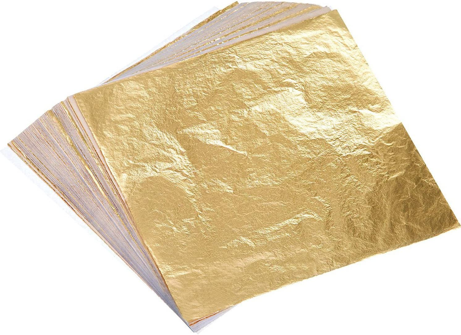 100 Hojas De Pan De Oro De Imitacion Para Artes, Manualidades Doradas, Decor...
