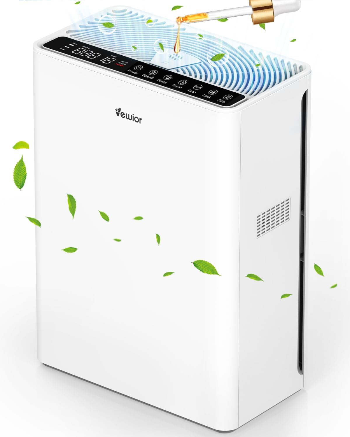 Air Purifiers for Home Large Room up to 2200 Sqft H13 HEPA Air Purifiers Filter with Fragrance Sponge Timer Washable Filter Cover,15 DB Quiet Air Cleaner for Pets Dander Smell Smoke Pollen