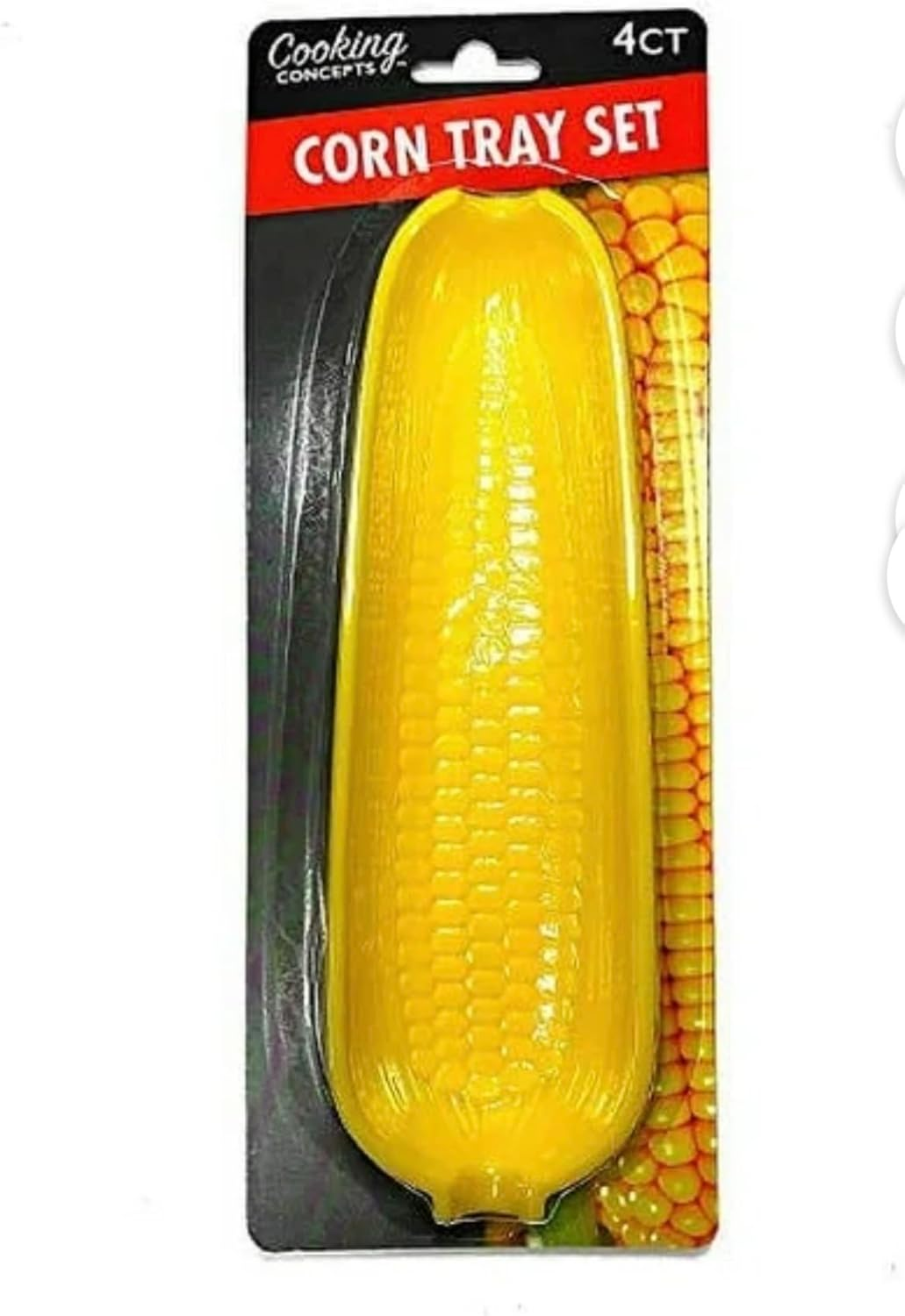 Corn on the Cob Tray Sets 9.5”L X 3”W X 1.3”H 4/Set