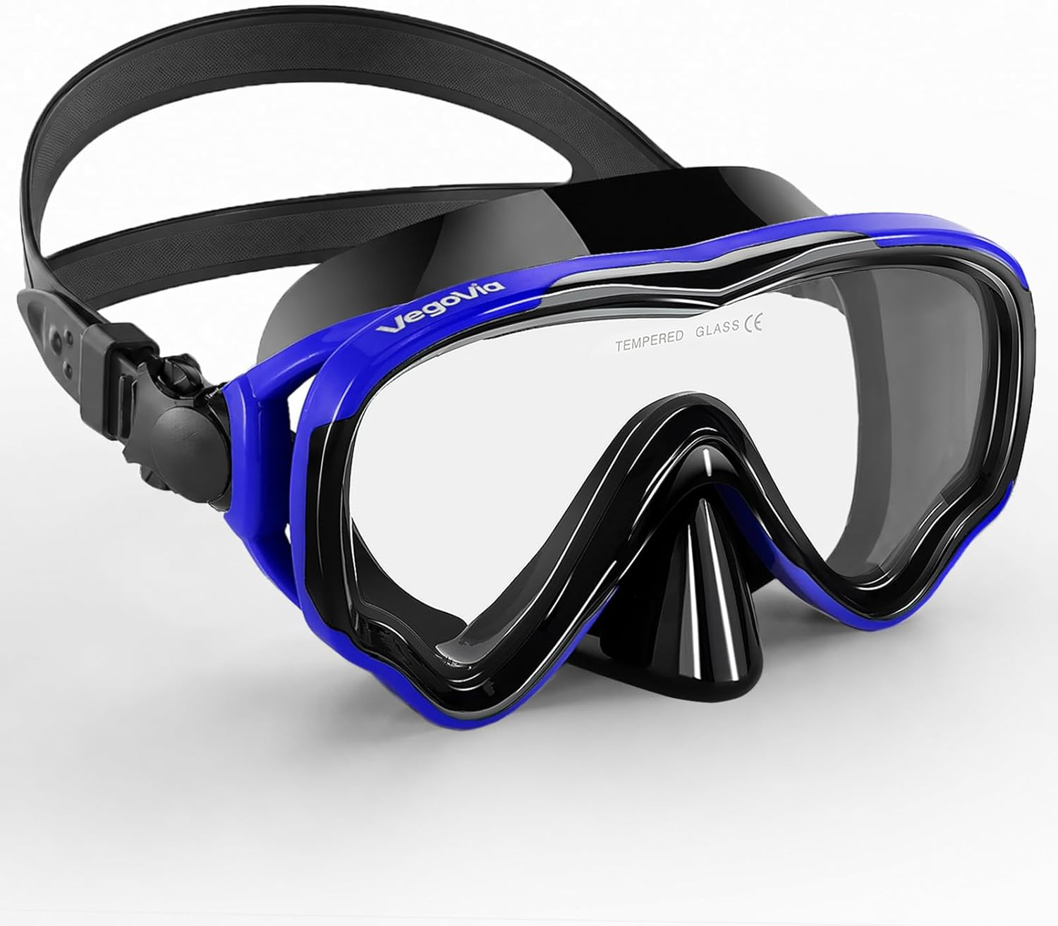 VegoVia Adult Swim Goggles with Nose Cover, 180° Clear Wide View No Leak Diving Mask Pool Goggles for Women Men Adult Youth