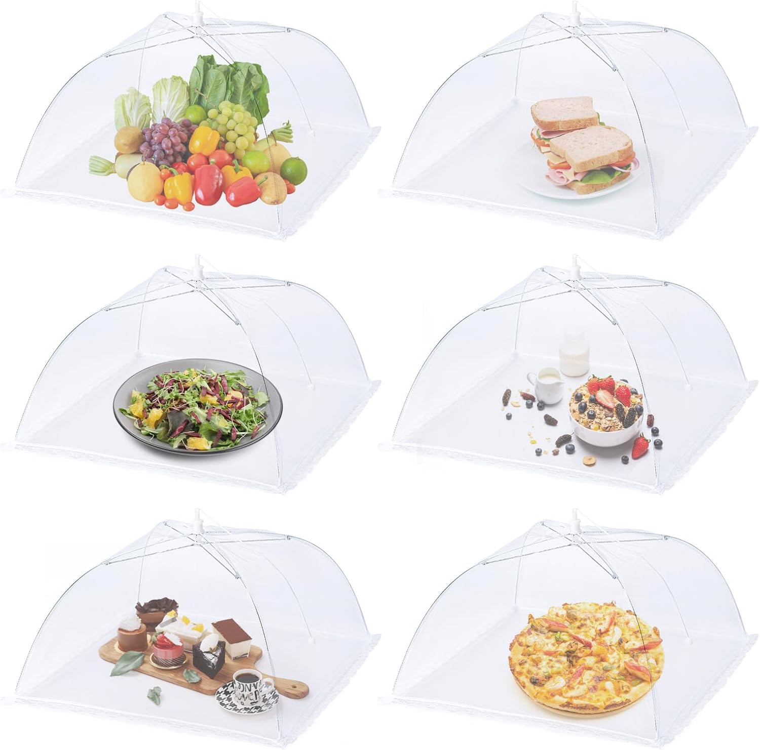 6 Pack Mesh Food Covers,17
