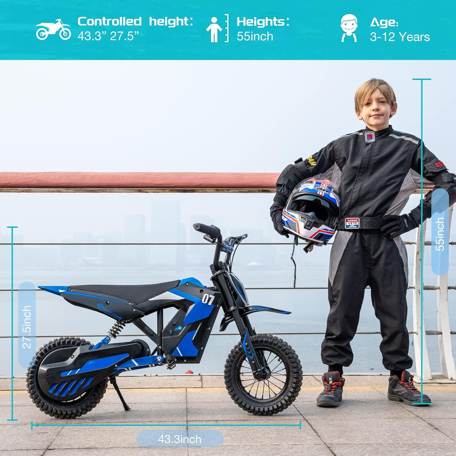 EVERCROSS EV12M Electric Dirt Bike,300W Electric Motorcycle,15.5MPH & 9.3 Mil... - Picture 8 of 14