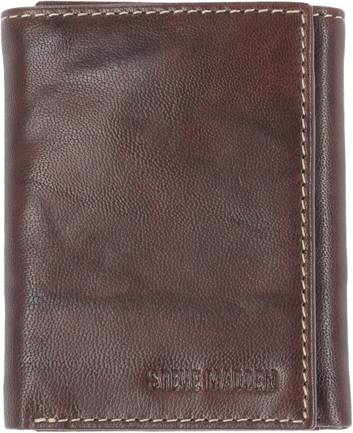 Steve Madden Men'S RFID Trifold Wallet with Id Window