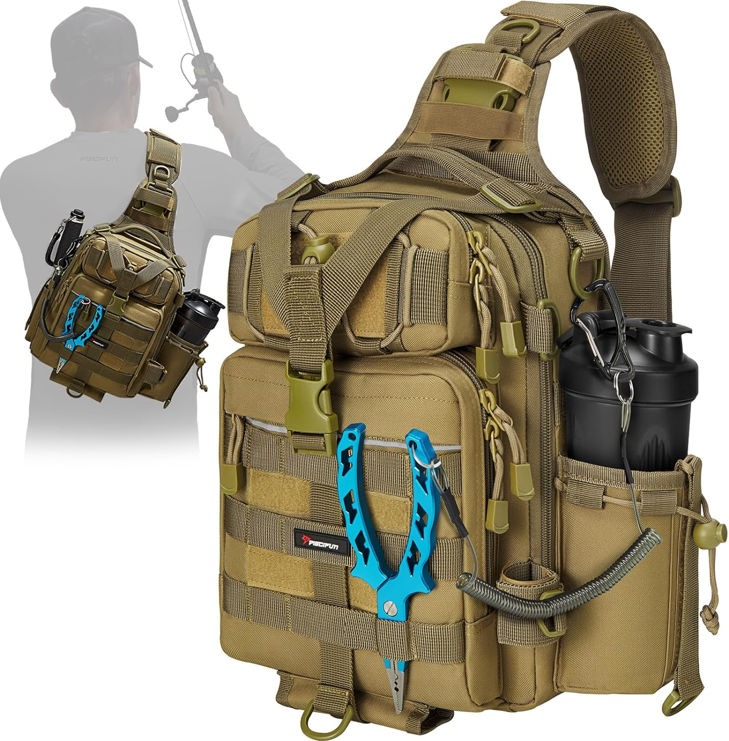 Piscifun Waterproof Outdoor Tackle Bag Single Shoulder Fishing Tackle Storage... - Picture 4 of 5