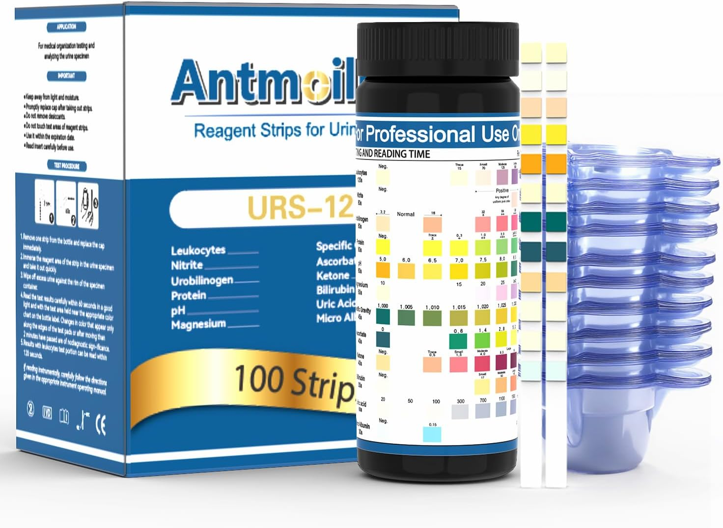 12-Panel UTI Test Strips Kits for Urinalysis 100Ct, Women Urine Treatment & Prevention at Home, URS Testing Kit for Kidney, Ketone, UTI, Keto Diet, Ketosis, Hydration, Proteinuria, & More