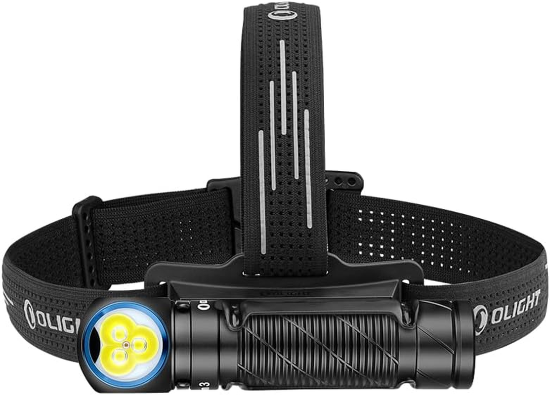 Perun 3 Head Torch 3000-Lumen Rechargeable EDC Headlamp (Black)