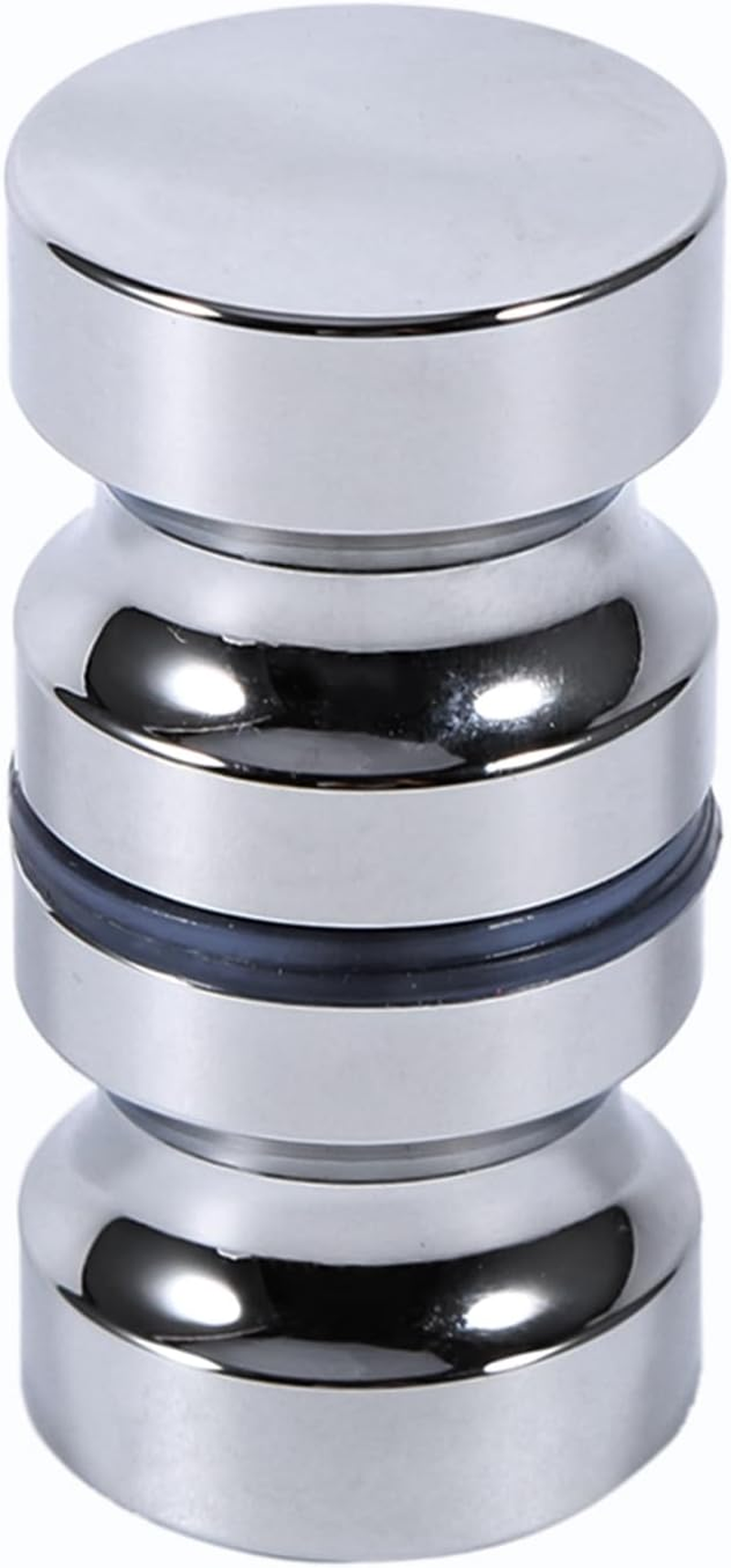 Aluminum Alloy Glass Door Handle, Modern round Cabinet Pull for 6-16Mm Thick Doors, Small Drawer Handle for Kitchen Cupboard Wardrobe Bathroom Sliding Shower Doors