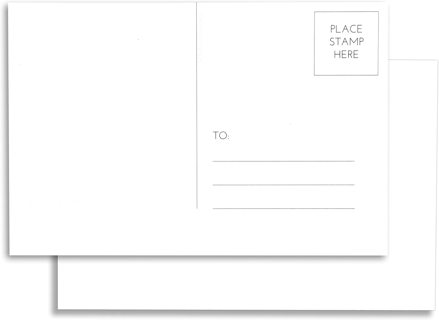 50 Pack Blank Plain White 4X6 Postcards with Mailing Side
