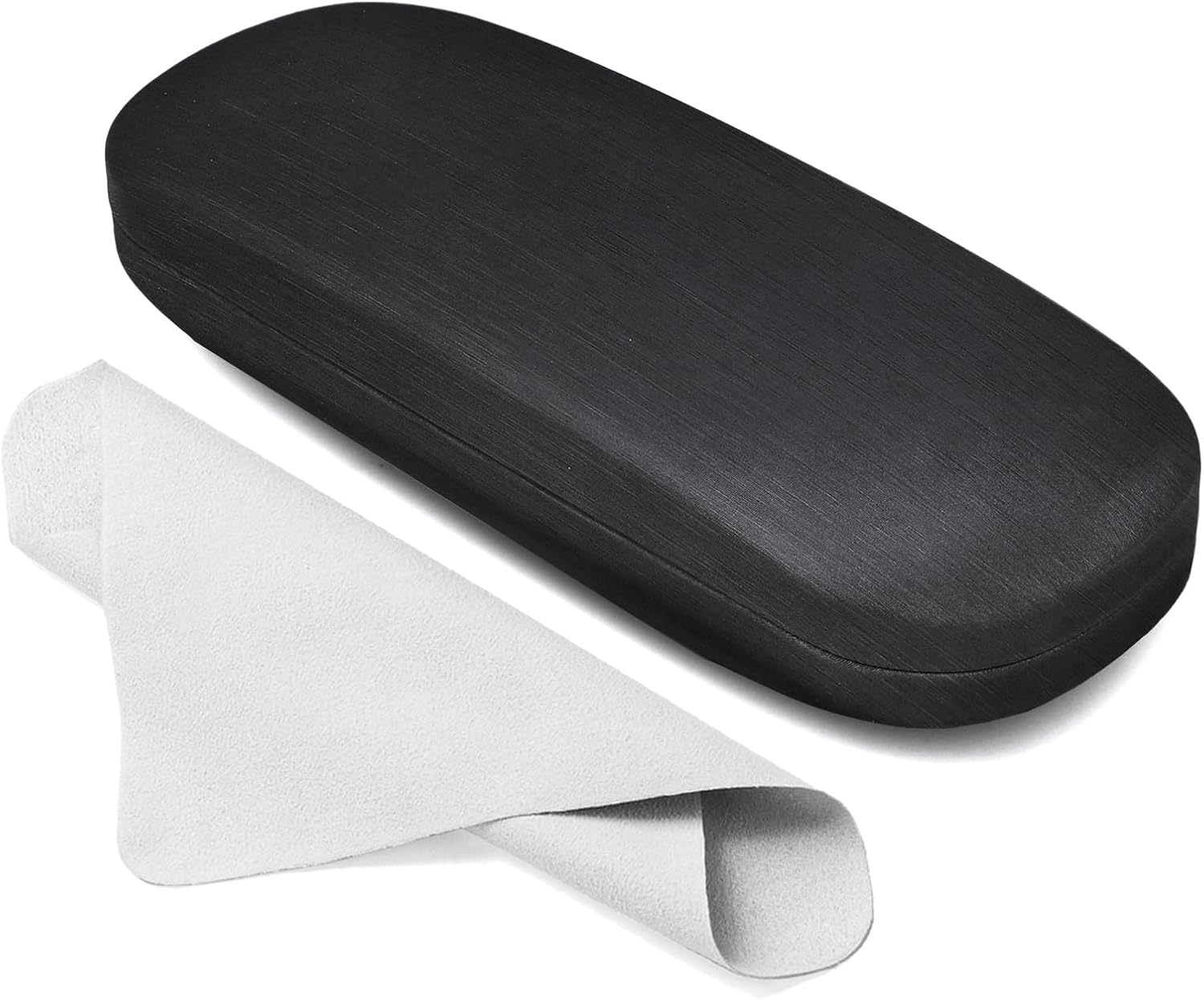 Glasses Case Hard Shell - PU Leather Eyeglasses Case for Sunglasses Eye Glasses with Cleaning Cloth