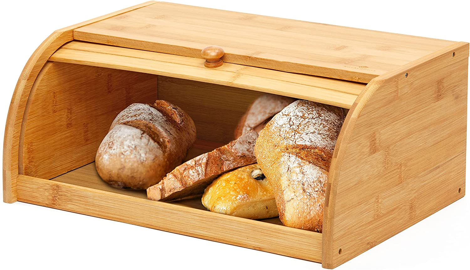 Royalhouse Premium Bamboo Bread Box, Bread Storage and Organizer, Organizer 