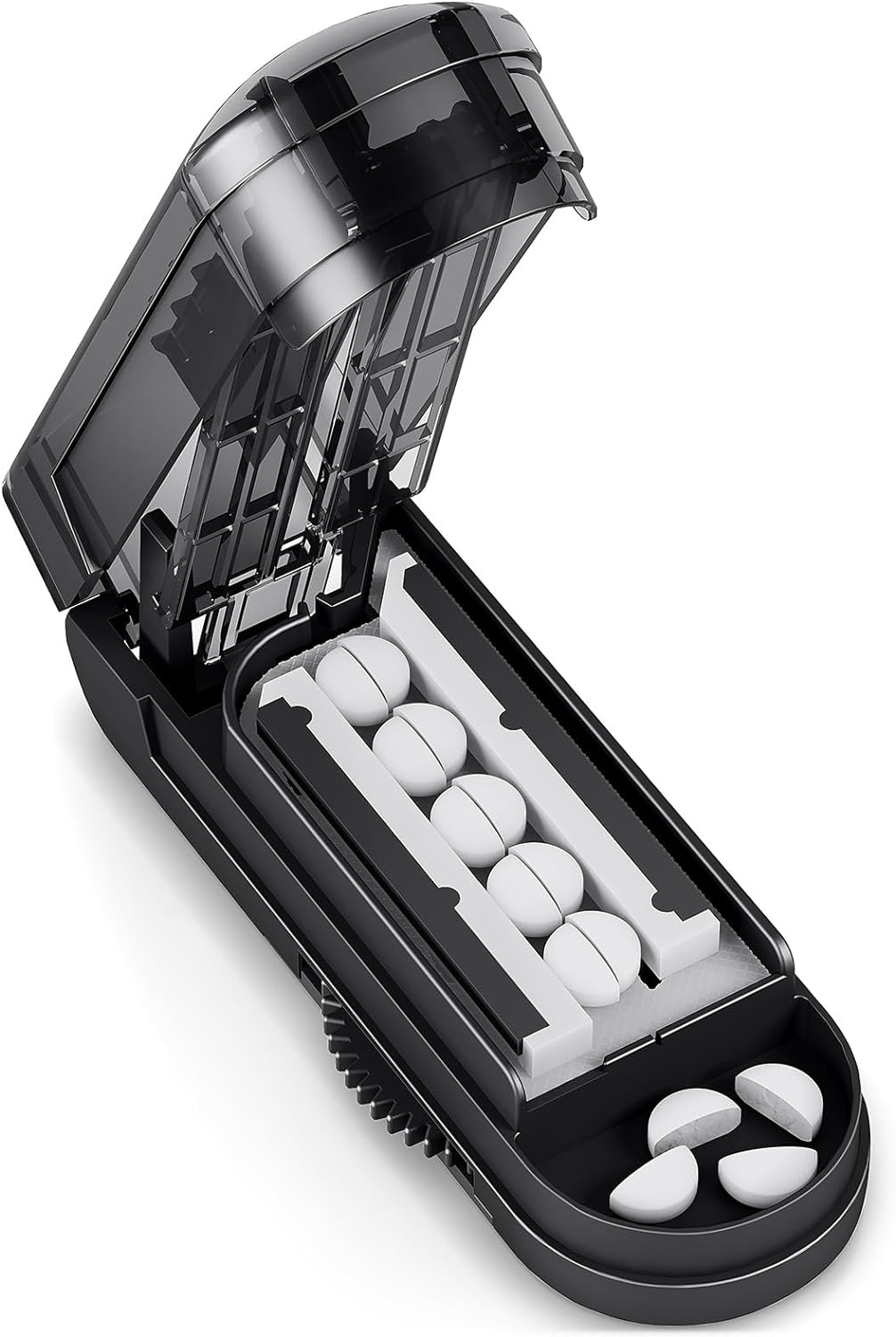 DEPAD Pill Cutter Splitter for Cutting Multiple Pills, Adjustable Pill Cutter Splitter for Small and Tiny Pills with Accurate Pill Alignment, Pill Cutter for Small or Large Pills with Sharp Safe Blade