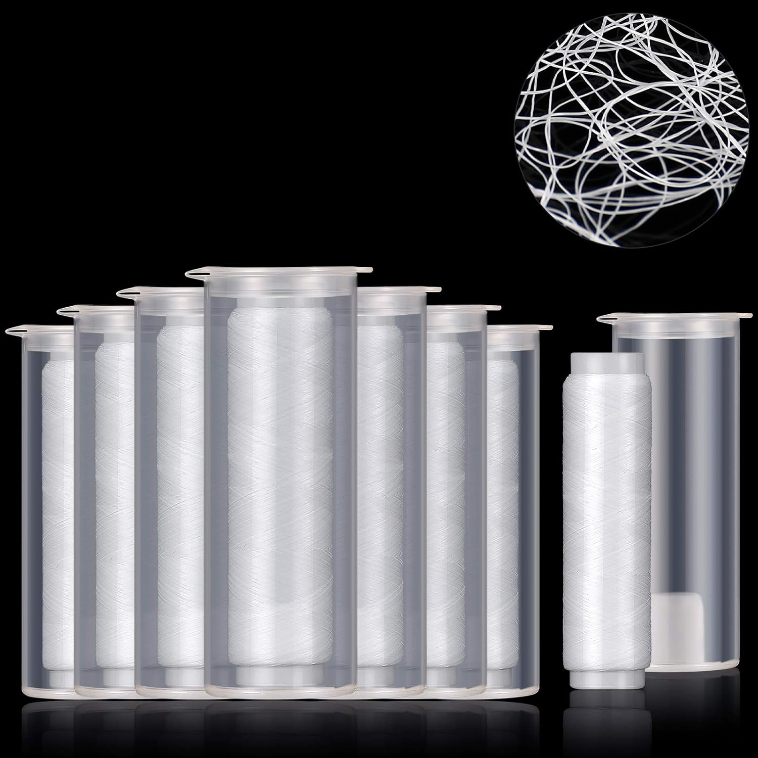Fishing Thread Nylon Elastic Invisible Magic Fishing Line Bait Thread 0.2 Mm Length 656 Feet per Spool Stretchy Bait String Line Clear Storage Case