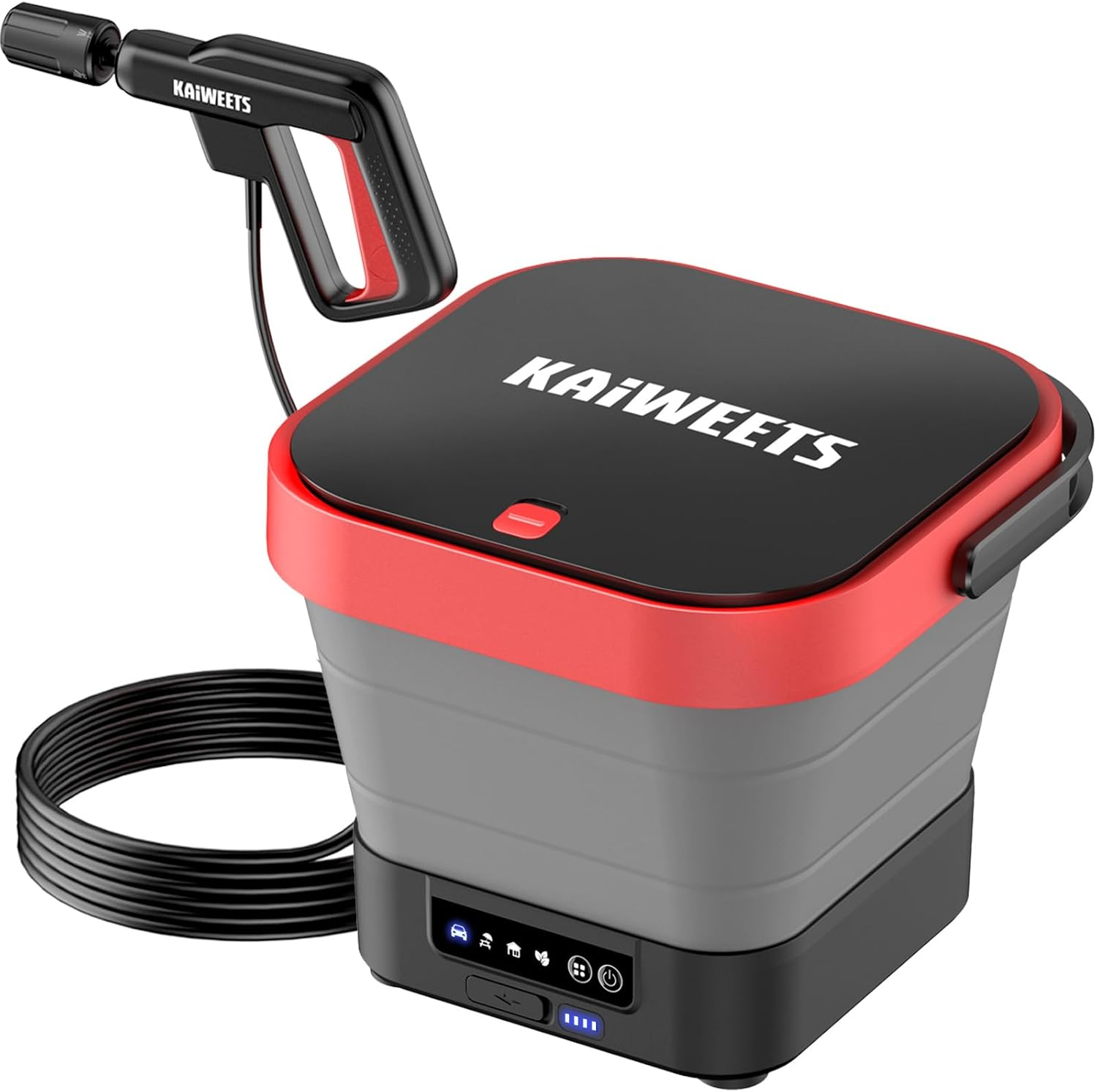 Cordless Electric Pressure Washer, 220PSI, 12L Tank, 5 Nozzles