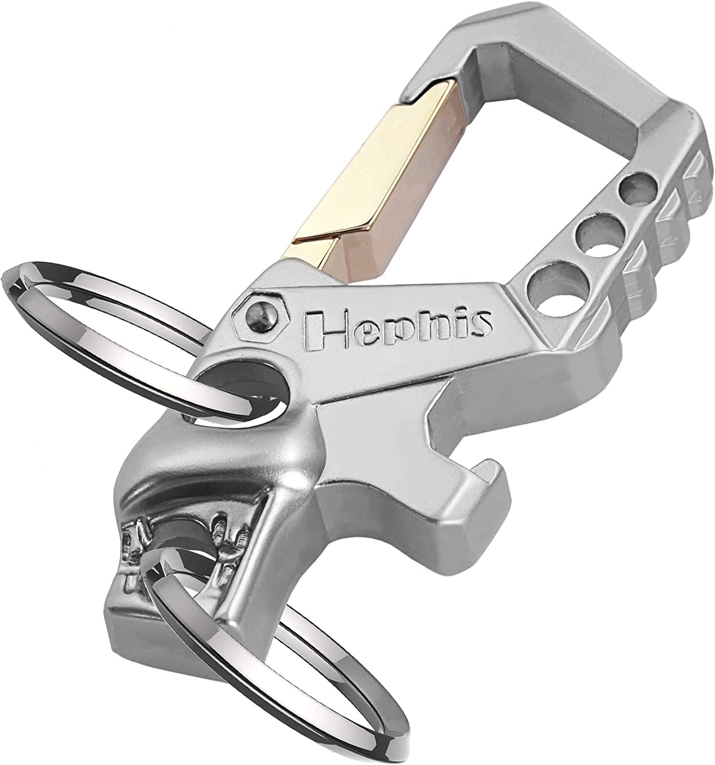 Hephis Heavy Duty Key Chain Bottle Opener,Carabiner Car Key Chains 