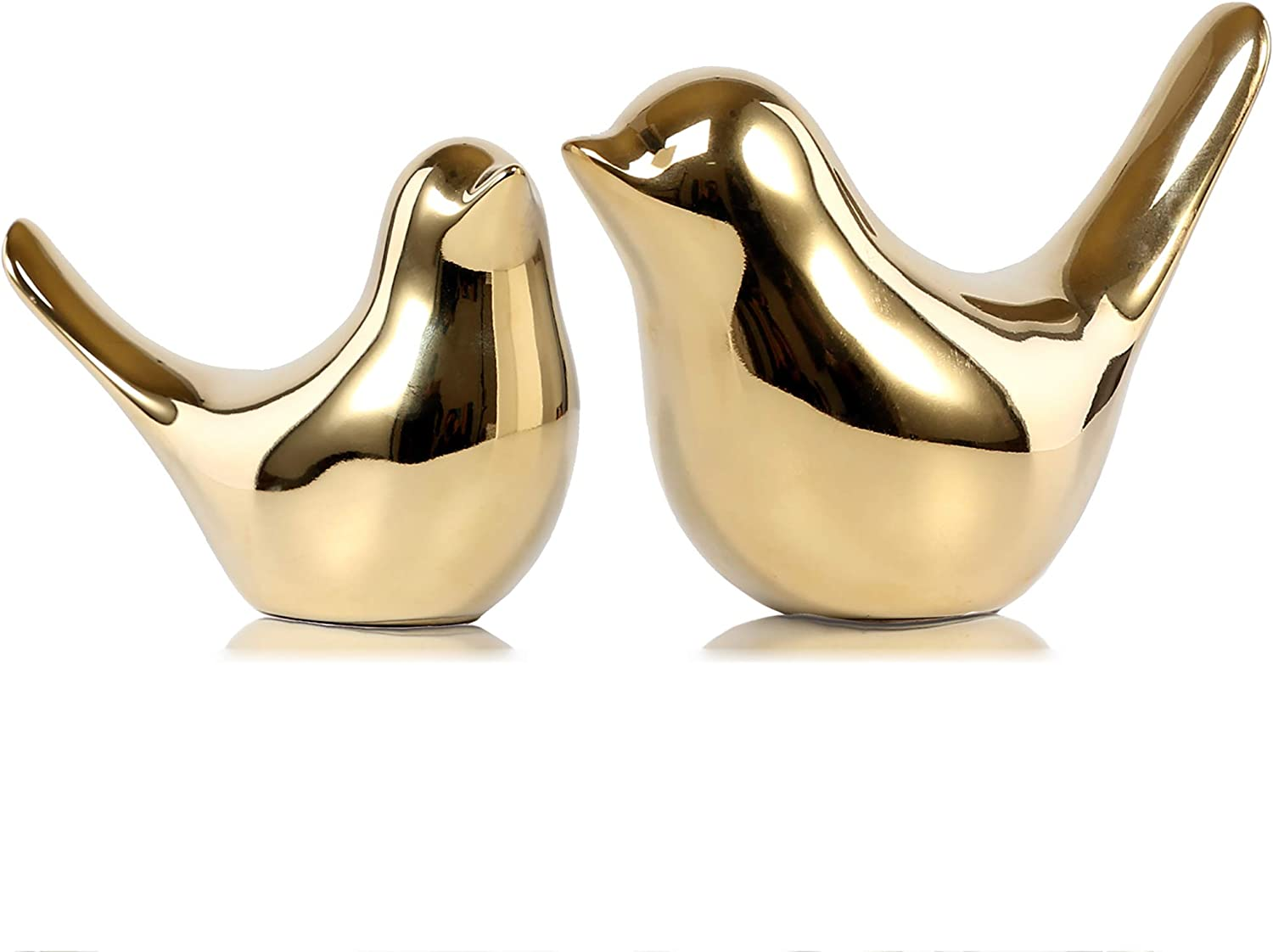 Modern Gold Bird Statues Home Decor