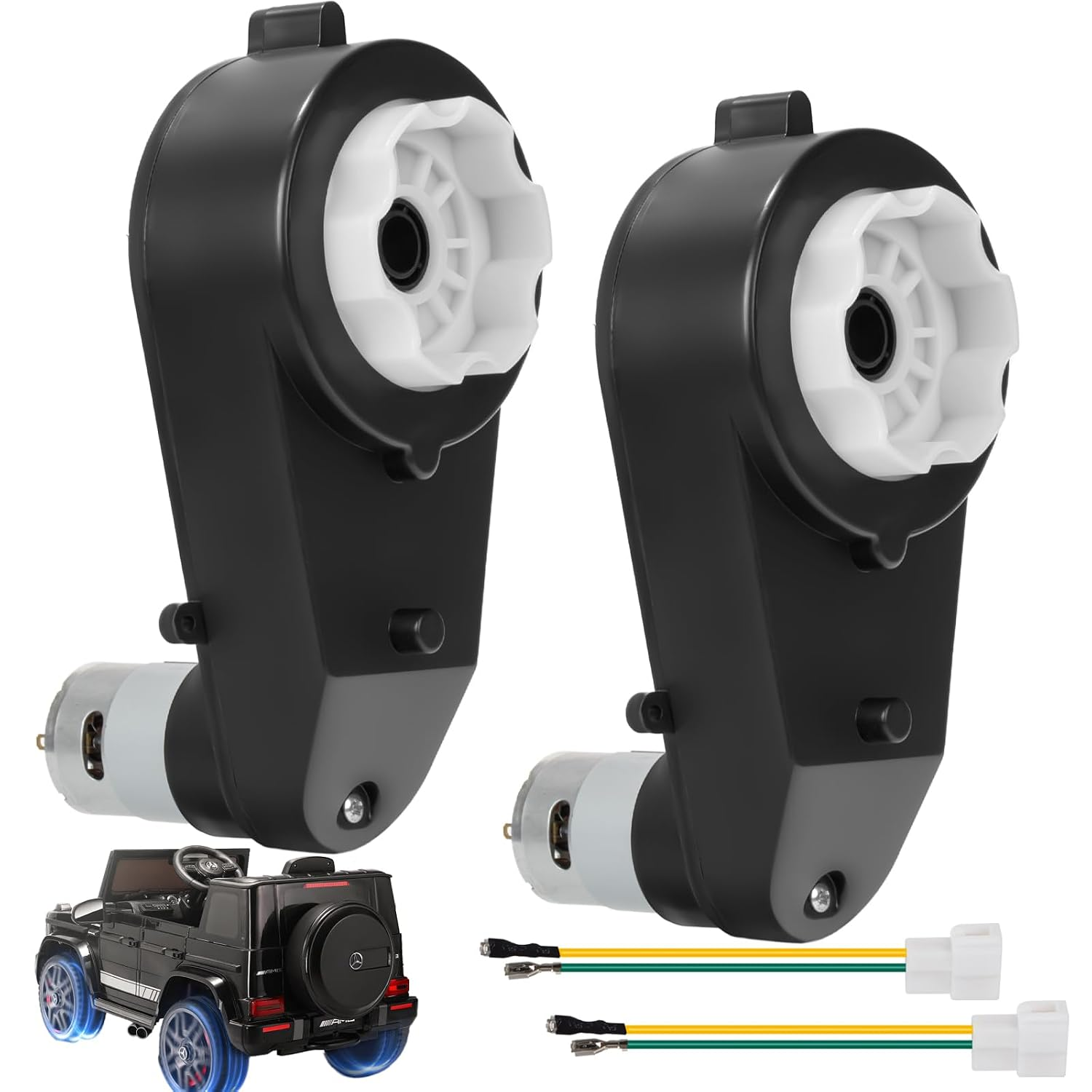 2Pcs 24V 40000RPM Kids Ride on Car Gearbox Motor
