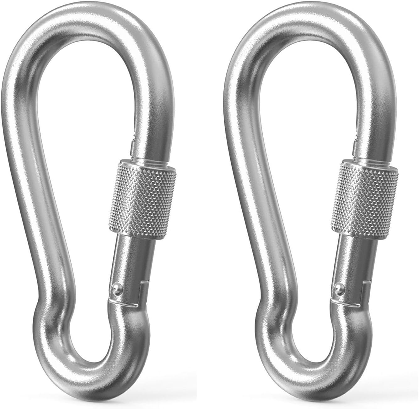 4 Inch Locking Carabiners, 2 Pcs 304 Stainless Steel Heavy Duty Carabiner