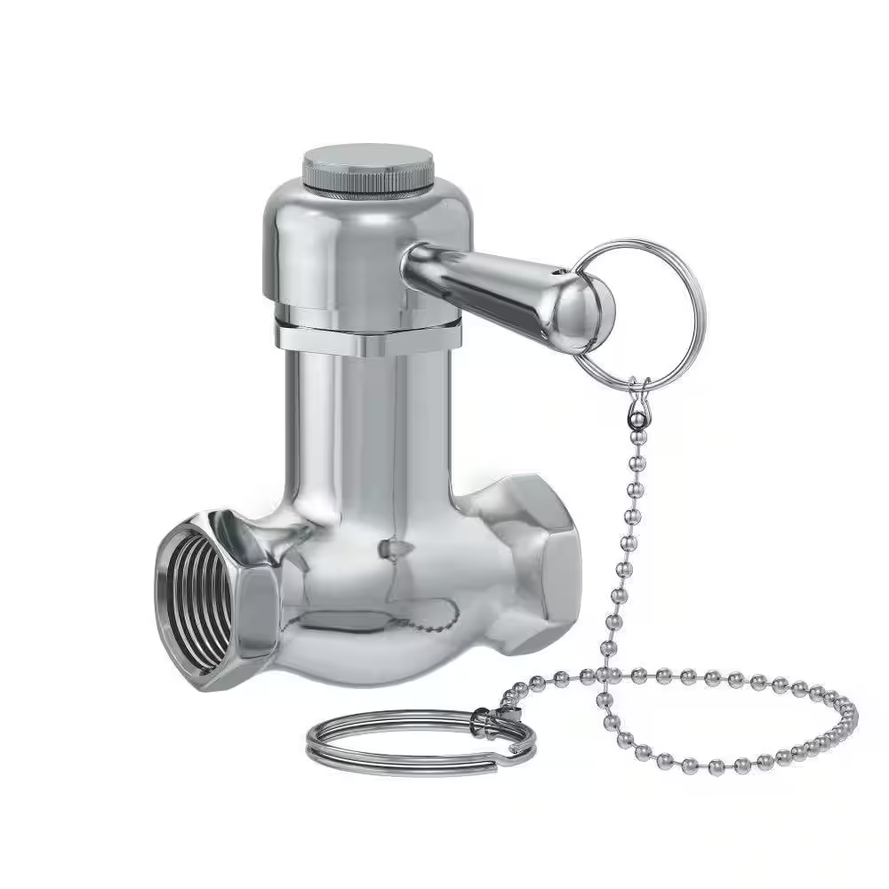 1/2 In. X 1/2 In. Brass Self-Closing Shower Valve with 7 In. Pull Chain