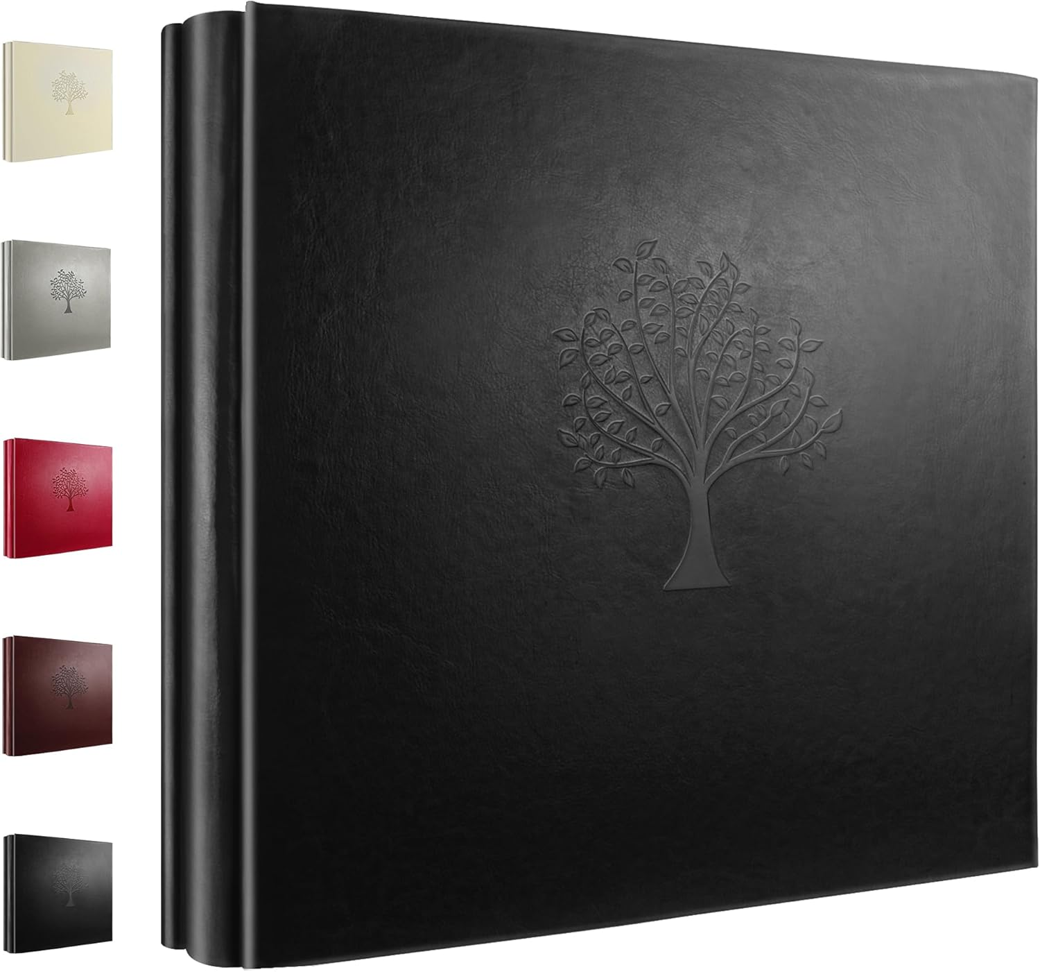 Photo Album 6 X 4 600 Pockets Photos, Black Leather Cover, Extra Large Capacity Family Wedding Baby Anniversary Valentines Picture Albums Holds 600 Portrait and Landscape Photos