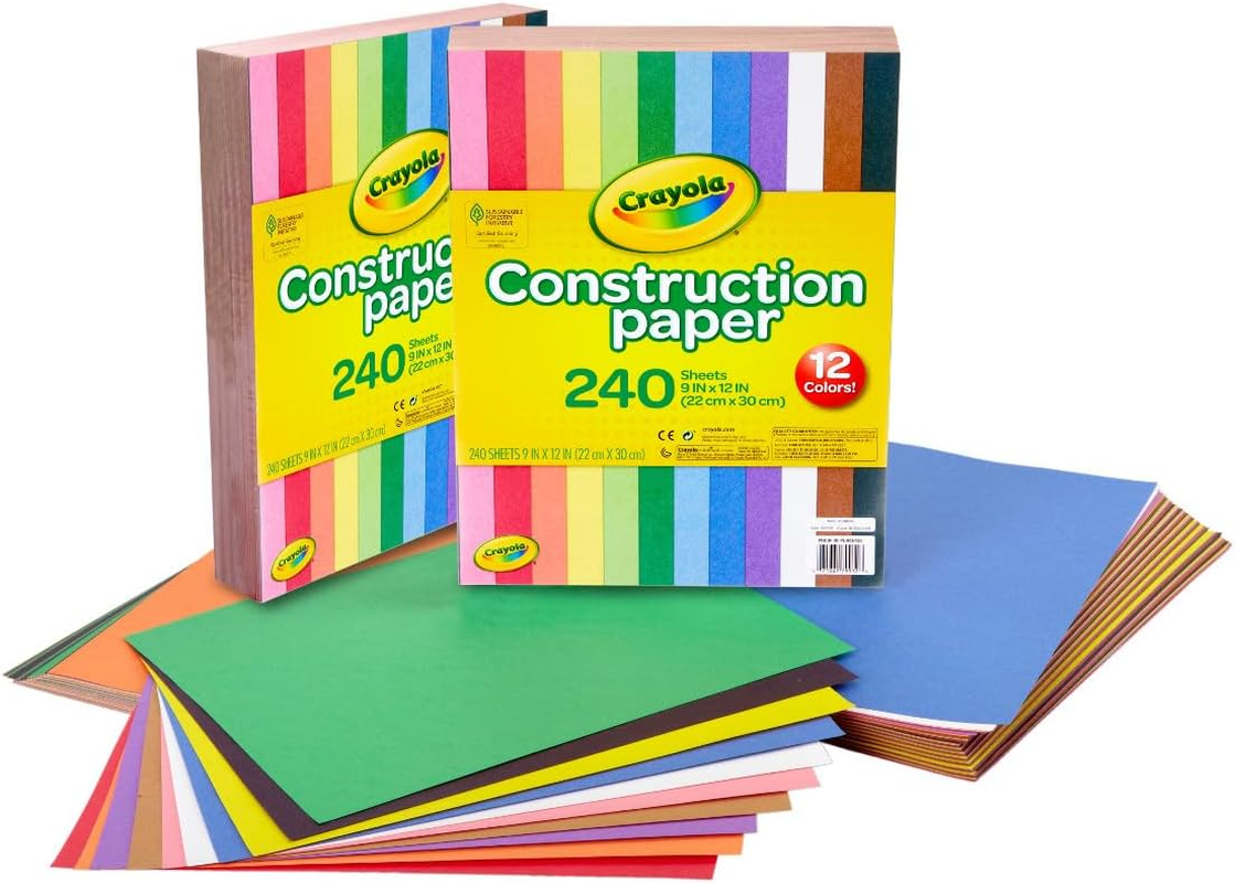 Crayola Construction Paper 480 Sheets (2-Pack) – Bulk Arts & Crafts for Kids