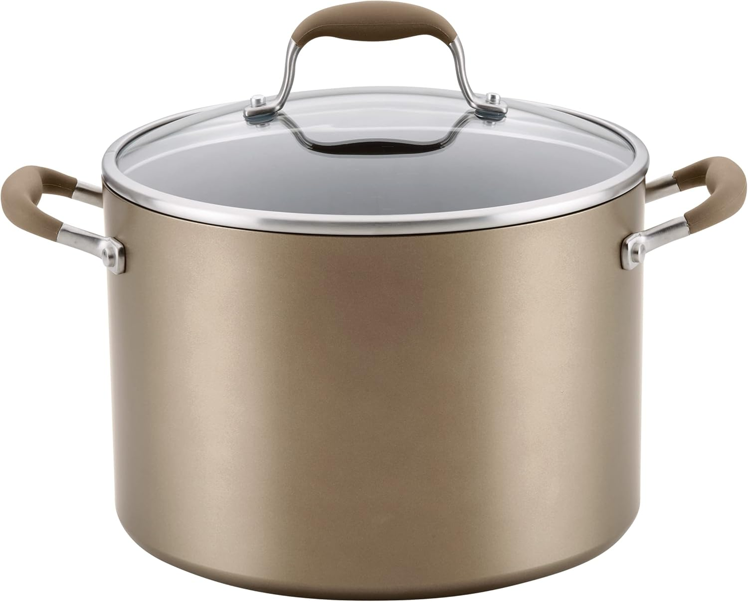 Advanced Home Hard-Anodized Nonstick Wide Stock Pot/Stockpot (10-Quart, Bronze)