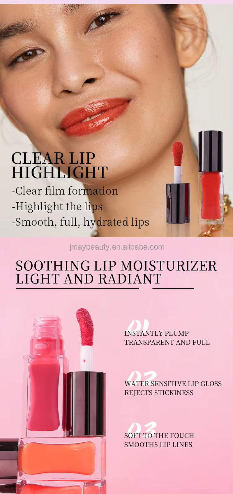 Big Brush 22 Colors Lip Moisturizing Glaze Vegan Private Label Lipgloss Created My Own Makeup Brand Custom Logo Glossy Lip Gloss
