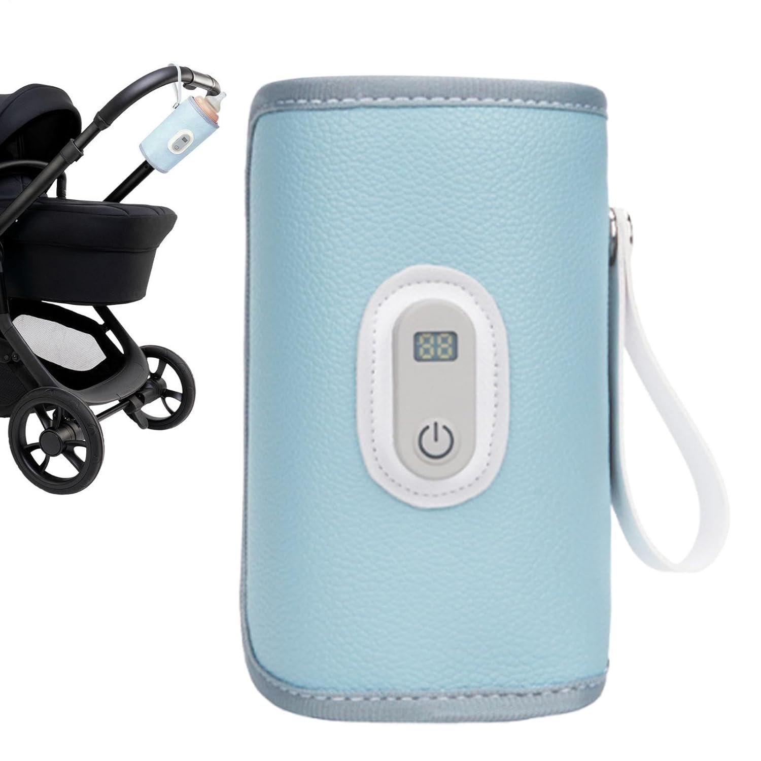 Rechargeable Bottle Warmer - Portable Milk Warmer, Fast Heating Bottle Warming for Breastmilk & Water | Precise Temperature Control, Digital Display for Travel, Mom & Dad, Home